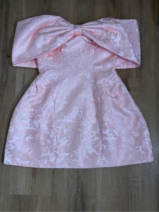 babyboo Dresses & Skirts - NWT Babyboo Raquel Mini Dress Pink Off the Shoulder Bow Coquette Feminine Soft M